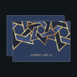 Bar Mitzvah Gold Navy Blue Star of David Invitation<br><div class="desc">Bar Mitzvah Gold Navy Blue Star of David RSVP Card
Bar Mitzvah and Bat Mitzvah invitation sets designed by Umua. Printed and shipped by Zazzle or its partners.</div>