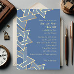 Bar Mitzvah Gold Star of David on Any Colour Invitation<br><div class="desc">Bar Mitzvah and Bat Mitzvah invitation sets designed by Umua. Printed and shipped by Zazzle or its partners.</div>