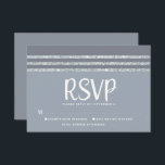 Bar Mitzvah Grey Silver Tallit Script Bold Modern RSVP Card<br><div class="desc">Be proud, rejoice and celebrate this milestone of your favourite Bar Mitzvah with this cool, unique, modern, personalised RSVP insert card for your event! . Bold, white script typography, Star of David, and a soft grey and silver glitter striped tallit inspired graphic overlay a simple, lighter soft grey background. Personalise...</div>