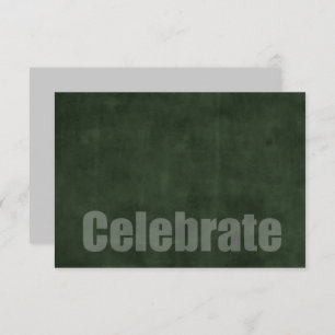 Bar Mitzvah Grunge Green RSVP Card