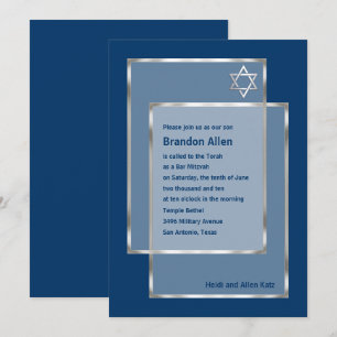 Bar Mitzvah Invitation Any Colour You Like