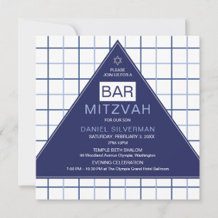 Bar Mitzvah Invitation Modern Geometric