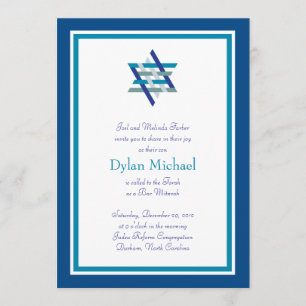 Bar Mitzvah Invitation   Woven Star