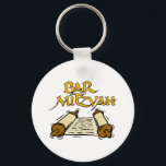 Bar Mitzvah Key Ring<br><div class="desc">This Bar Mitzvah design features a scroll. Celebrate your Bar Mitzvah or Bat Mitzvah in style this year.  Show someone how much you care with this great gift.</div>