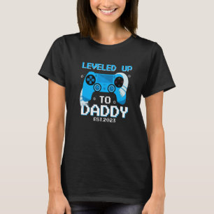 Bar Mitzvah Levelled Up To Daddy Est 2023 New Dad  T-Shirt