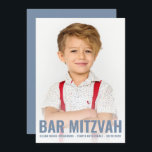 Bar Mitzvah Modern and Simple Star of David Photo Invitation<br><div class="desc">This design is composed of playful cursive script countered by simple san serif typography. This design is modern and simple. Add photo image.

Available here:
http://www.zazzle.com/store/selectpartysupplies</div>