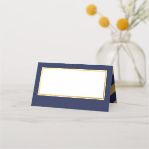 BAR MITZVAH  modern faux gold on navy for LANDON Place Card