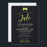 BAR MITZVAH modern gaming control black lime green Invitation<br><div class="desc">by kat massard >>> www.simplysweetpaperie.com <<< A super cute "Gaming theme" for your child's MITZVAH celebration. Love the design, but would like to see some changes - another colour scheme, product, add a photo or adapted for a different occasion - no worries simply contact me, kat@simplysweetPAPERIE.com - I am happy...</div>