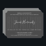 BAR MITZVAH modern overlay type boy dark grey Invitation<br><div class="desc">by kat massard >>> kat@simplysweetPAPERIE.com <<< CONTACT ME for custom wording or to add any lines in Hebrew Love the design, but would like to see some changes - another colour scheme, product, add a photo or adapted for a different occasion - no worries simply contact me - I am...</div>