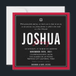 BAR MITZVAH modern sporty nfl football black red Invitation<br><div class="desc">by kat massard >>> kat@simplysweetPAPERIE.com <<< CONTACT ME for custom wording or to add any lines in Hebrew Love the design, but would like to see some changes - another colour scheme, product, add a photo or adapted for a different occasion - no worries simply contact me - I am...</div>