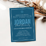 BAR MITZVAH modern star boy navy blue simple Invitation<br><div class="desc">by kat massard >>> kat@simplysweetPAPERIE.com <<< CONTACT ME for custom wording or to add any lines in Hebrew Love the design, but would like to see some changes - another colour scheme, product, add a photo or adapted for a different occasion - no worries simply contact me - I am...</div>