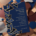 Bar Mitzvah Navy Blue Gold Star of David Invitation<br><div class="desc">Bar Mitzvah Navy Blue Gold Star of David
Bar Mitzvah and Bat Mitzvah invitation sets designed by Umua. Printed and shipped by Zazzle or its partners.</div>