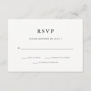 Bar Mitzvah or Bat Mitzvah   RSVP Card