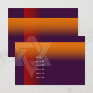 Bar Mitzvah Orange and Red on Any Colour Card