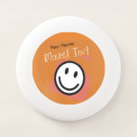 Bar Mitzvah Party Favour-Mazel Tov Frisbee<br><div class="desc">Celebrate your Jewish Party with is a totally unique gift for your Bar or Bat Mitzvah Party. Mazel Tov Frisbee with orange smiley face design. Matching paper plates, napkins, kosher jellie beans are available in this store. Please use these outside though and be careful. Personalise it and add your name....</div>