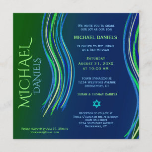 Bar Mitzvah Prayer Shawl Invitation