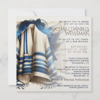 Bar Mitzvah Prayer Shawl Scroll