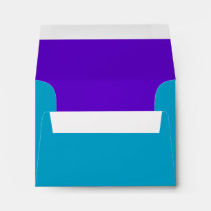 Bar Mitzvah Purple and Turquoise on Any Colour Envelope