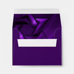 Bar Mitzvah Purple Star of David Envelopes