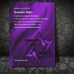 Bar Mitzvah Purple Star of David Invitation<br><div class="desc">Bar Mitzvah and Bat Mitzvah invitation sets designed by Umua. Printed and shipped by Zazzle or its partners.</div>