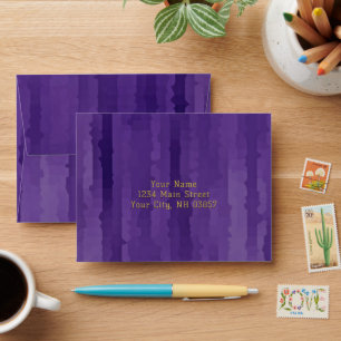 Bar Mitzvah Purple Techno Streaks Envelope