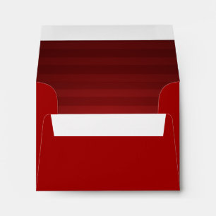 Bar Mitzvah Red and Black Horizontal Stripes Envelopes