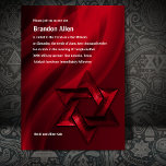Bar Mitzvah Red Star of David Invitation<br><div class="desc">Bar Mitzvah and Bat Mitzvah invitation sets designed by Umua. Printed and shipped by Zazzle or its partners.</div>