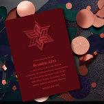 Bar Mitzvah Red Tones Star of David Invitation<br><div class="desc">Bar Mitzvah and Bat Mitzvah invitation sets designed by Umua. Printed and shipped by Zazzle or its partners.</div>