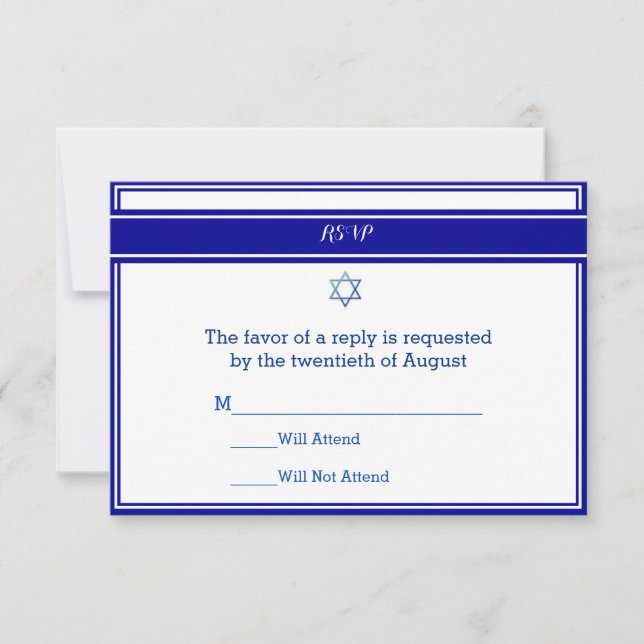 Bar Mitzvah Response Cards (Front)