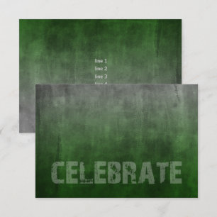 Bar Mitzvah Rugged Fade Green Reception Invitation