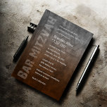 Bar Mitzvah Rugged Fade Rust Invitation<br><div class="desc">Bar Mitzvah Rugged Fade Rust
Bar Mitzvah designs by Umua. Printed and shipped by Zazzle or its partner.</div>