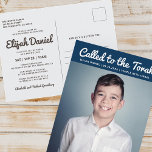 Bar Mitzvah Simple Custom Photo Invitation<br><div class="desc">Design is composed of sans serif typography and playful cursive script typography on a simple background. Add a custom horizontal photo.

Available here:
http://www.zazzle.com/store/selectpartysupplies</div>