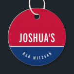 BAR MITZVAH simple modern blue red football Favour Tags<br><div class="desc">by kat massard >>> https://linktr.ee/simplysweetpaperie <<<
A simple,  personalised tag just perfect for favour tags for your special event.</div>
