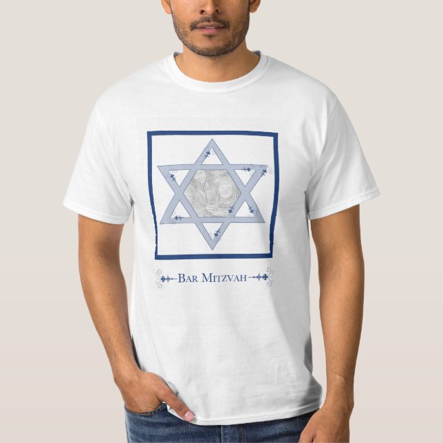 bar mitzvah (star of david elegance photo gift) T-Shirt (Front)