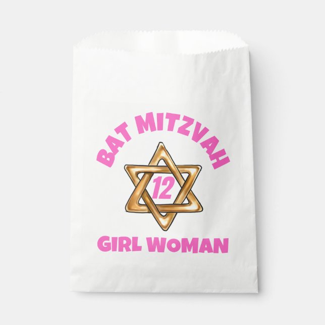 Bar Mitzvah Star of David  Favour Bags (Front)