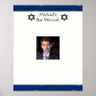 Bar Mitzvah, Star of David, Photo, Sign in Board
