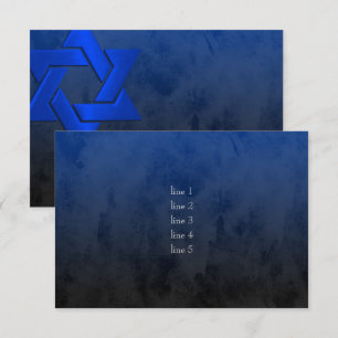 Bar Mitzvah Stylish Blue Star of David Ombre Invitation