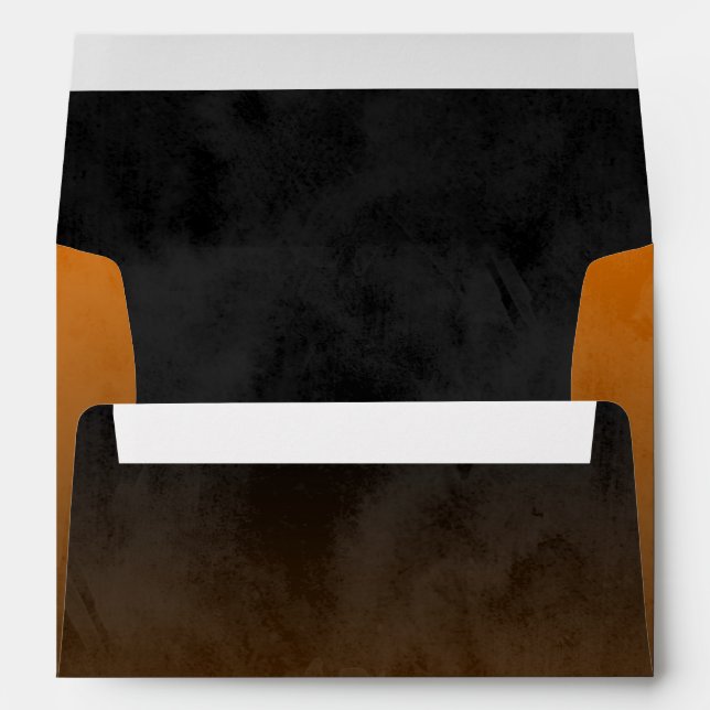 Bar Mitzvah Stylish Orange Star of David Ombre Envelopes (Back (Bottom))
