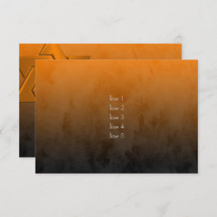 Bar Mitzvah Stylish Orange Star of David Ombre Invitation