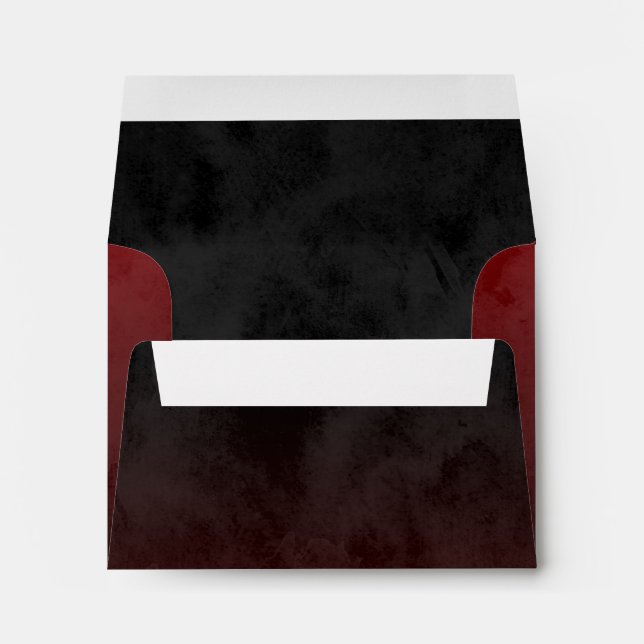 Bar Mitzvah Stylish Red Star of David Ombre Envelopes (Back (Bottom))