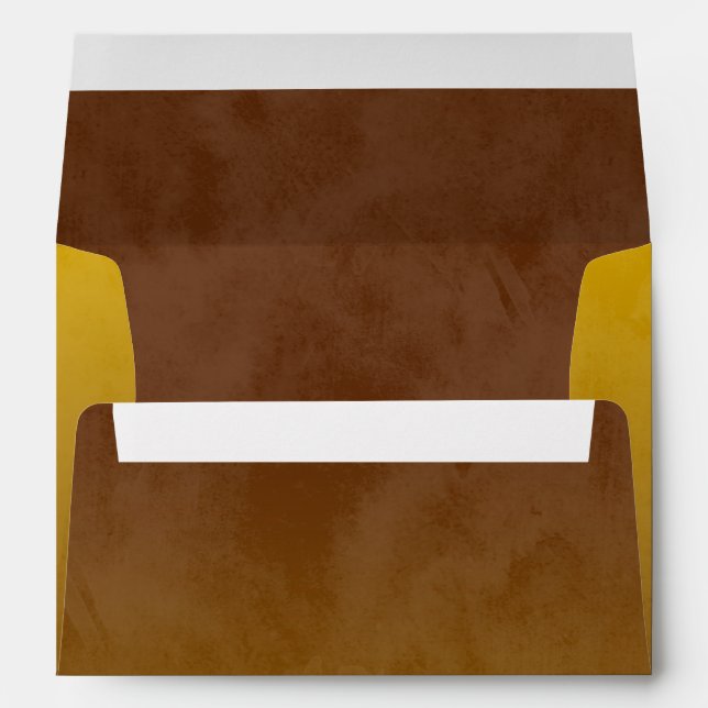 Bar Mitzvah Stylish Yellow Star of David Ombre Envelope (Back (Bottom))