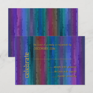 Bar Mitzvah Techno Streaks Invitation RSVP