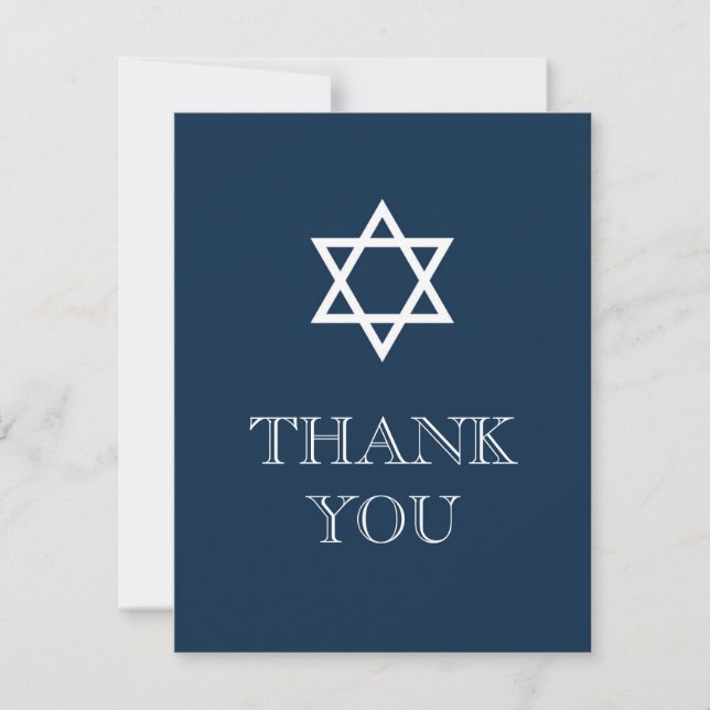 Bar Mitzvah Thank You Card - Boy (Front)