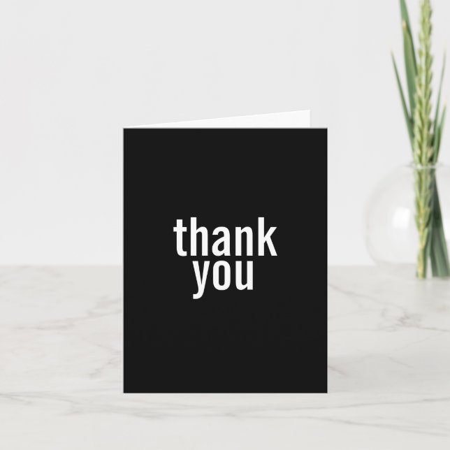 Bar Mitzvah Thank You Cards {Black} (Front)
