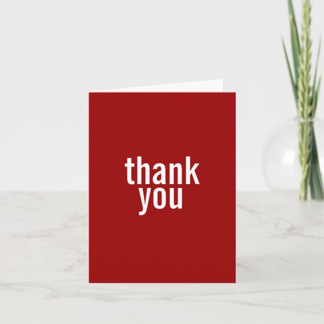 Bar Mitzvah Thank You Cards {Red} (Front)