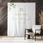 Bar Mitzvah Watercolor Backdrop | Greenery Gilded Tapestry<br><div class="desc">Looking to take your Bat Mitzvah décor to the next level? Check out our Eucalyptus Greenery Bat Mitzvah Collection! With its lush,  natural aesthetic,  you'll create a celebration to remember. Discover tips and ideas for incorporating these stunning accents into your celebration today! ✨</div>