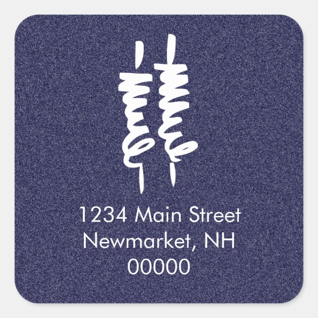 Bar Mitzvah White Torah Scrolls on Any Colour Square Sticker (Front)