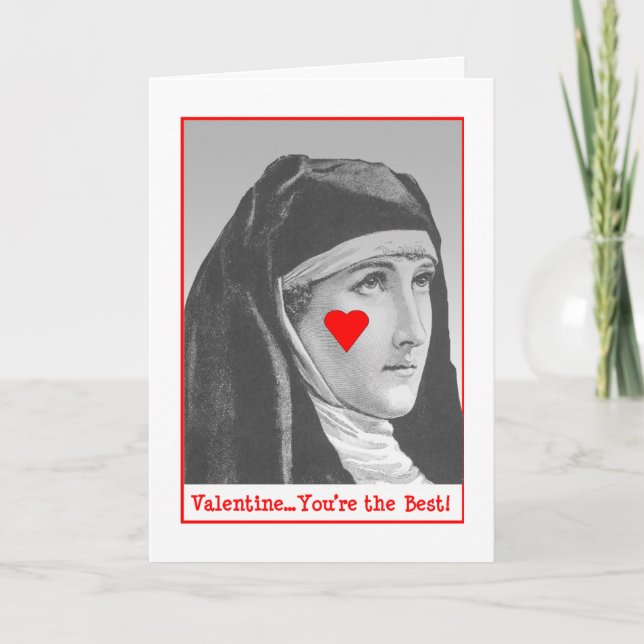 Bar Nun  Valentine Holiday Card (Front)
