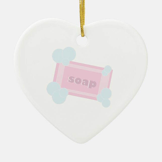 Bar Of Soap Ceramic Tree Decoration (Front)