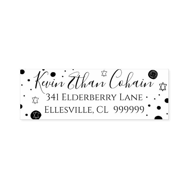 Bar or Bat Mitzvah Confetti Design Self-inking  Self-inking Stamp (Design)